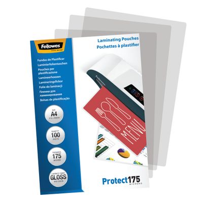 Fellowes - 100 pochettes de plastification A4 (216 x 303 mm) - 175 microns - brillantes