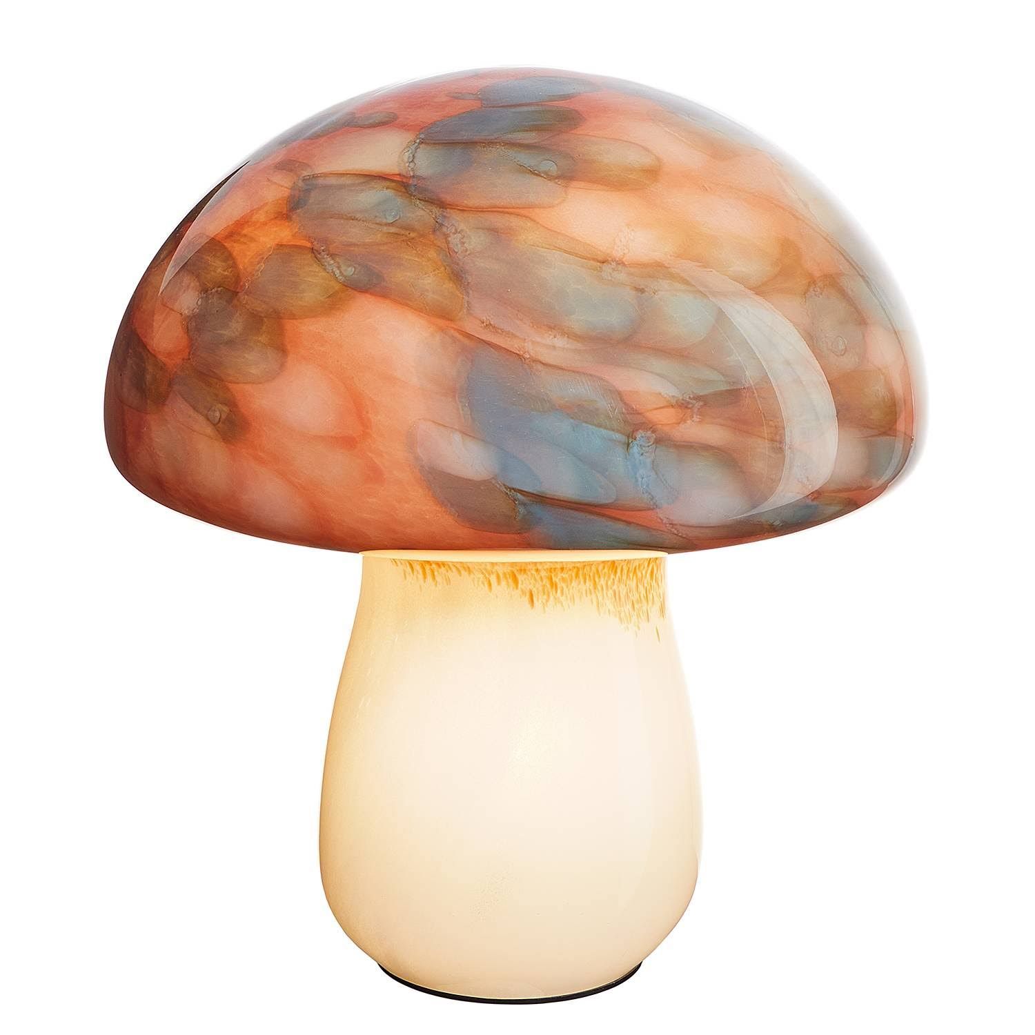 BUTLERS LED Tischleuchte FUNGI LIGHT Ø 23cm Braun