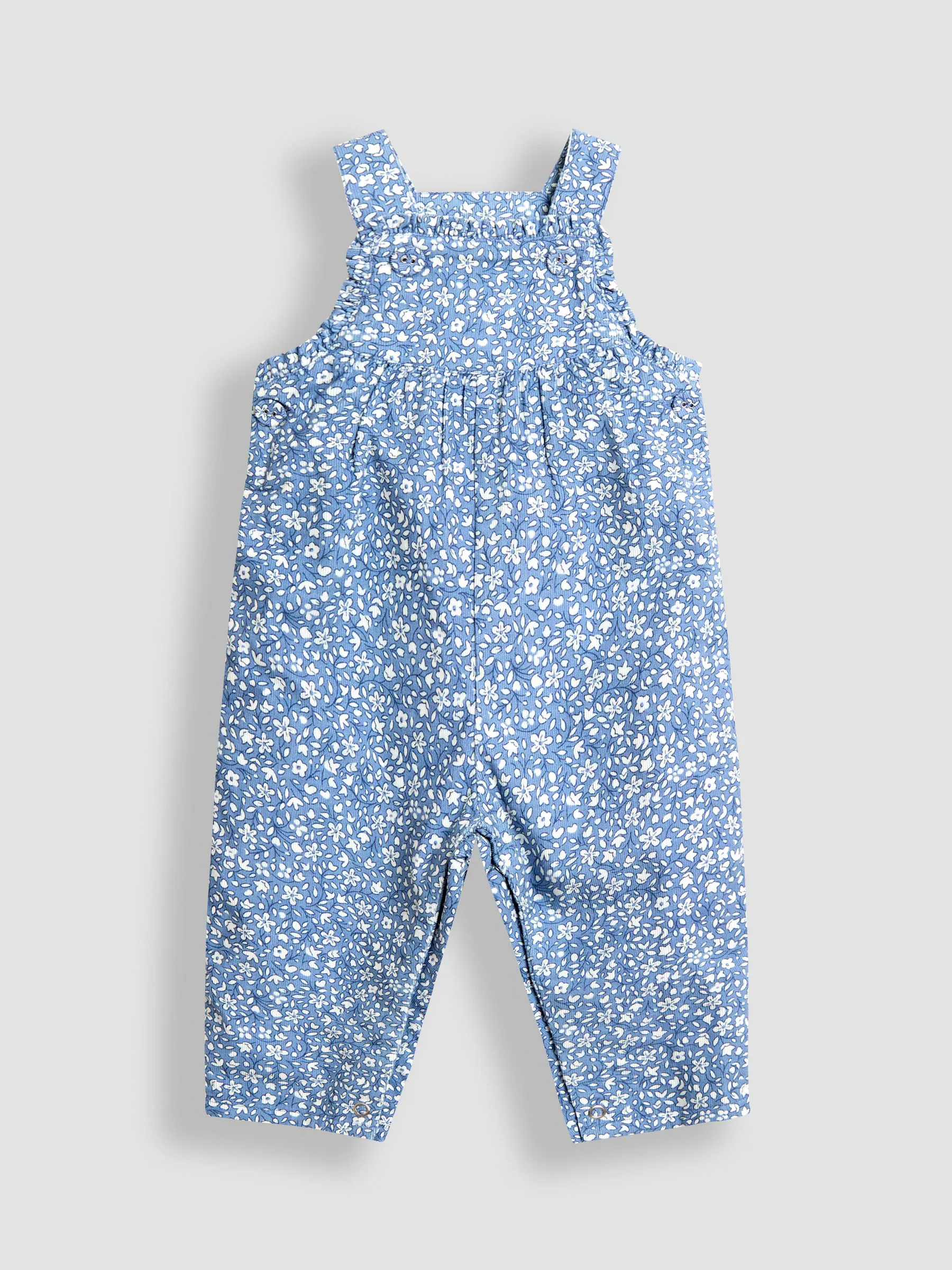 Ditsy Blauw - JoJo Maman Bébé Classic Cord Dungarees