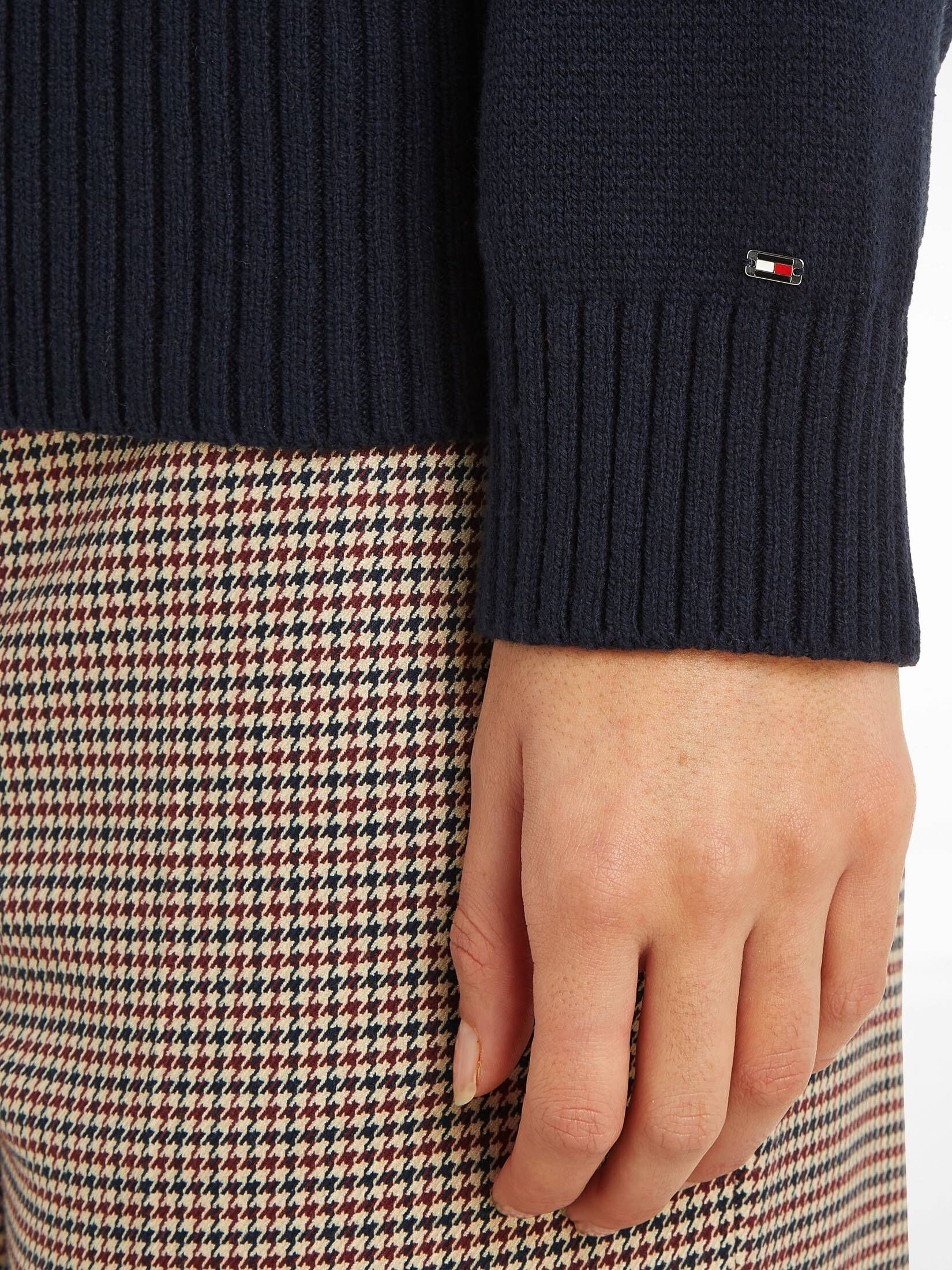Tommy Hilfiger| Damen Strickpullover WOOL BLEND MOCK-NK SWEATER