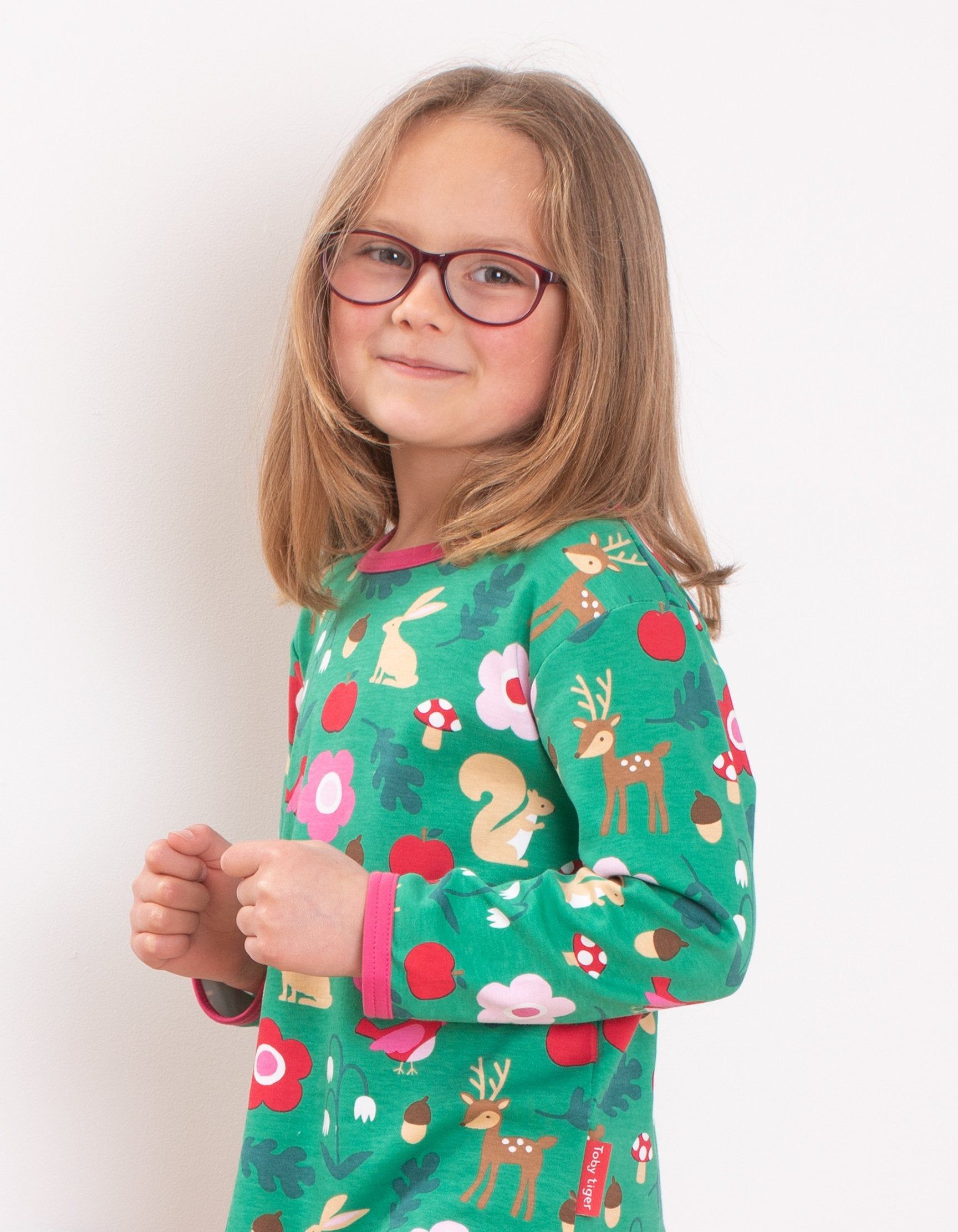 Toby Tiger Langarmshirt mit Wald Print