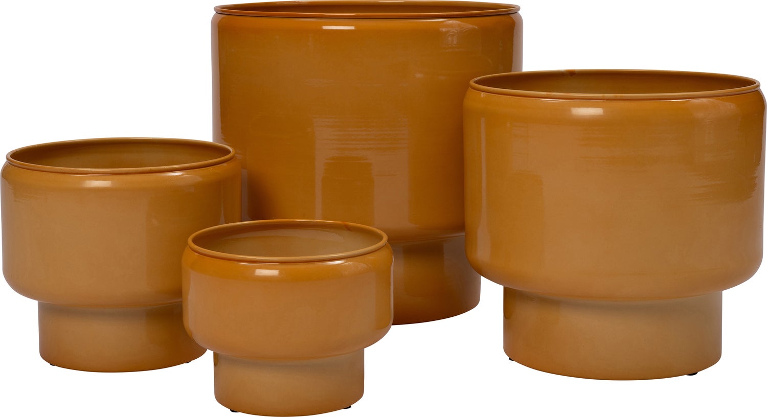Intratuin bloempot op voet Vibrant geel D 25 H 21 cm