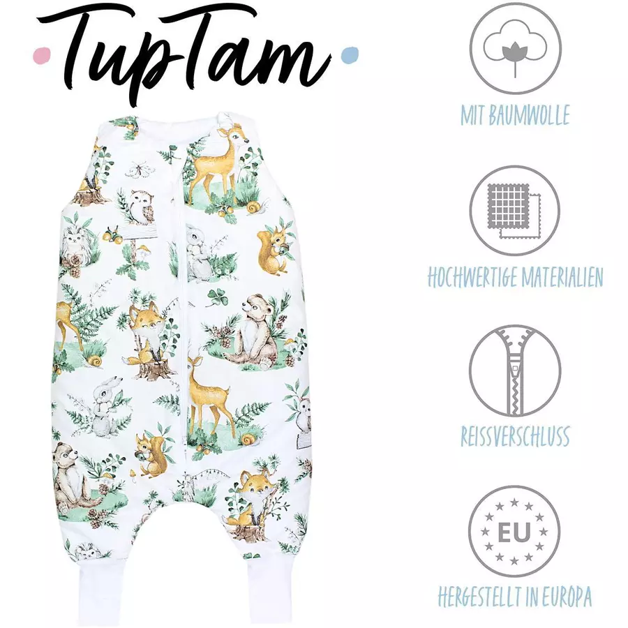 TupTam Baby Winter Schlafsack mit Beinen braungrün