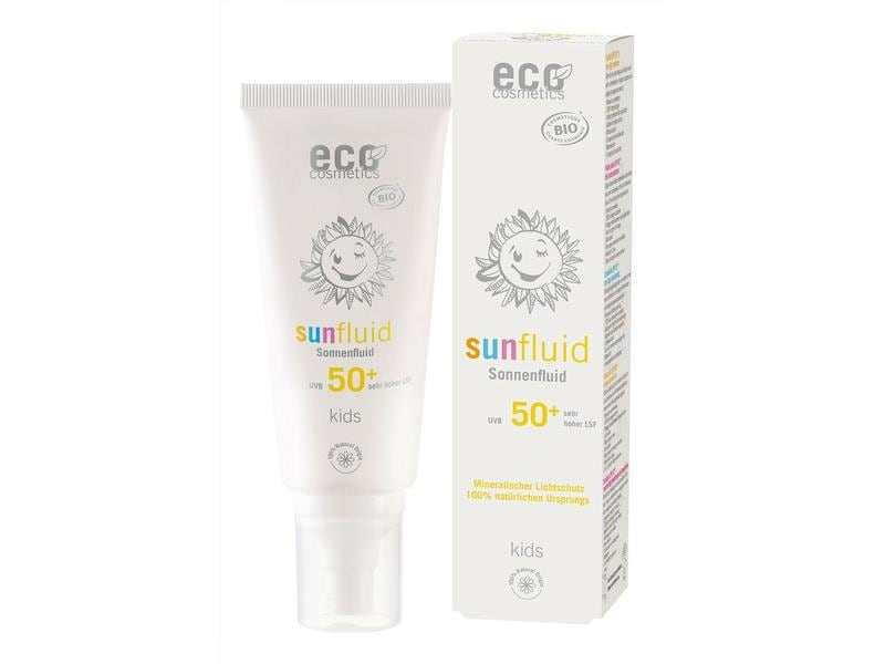eco cosmetics Sonnenspray Kids LSF 50  100 ml Natürliche Sonnencrème für sensible Kinder- und Babyhaut