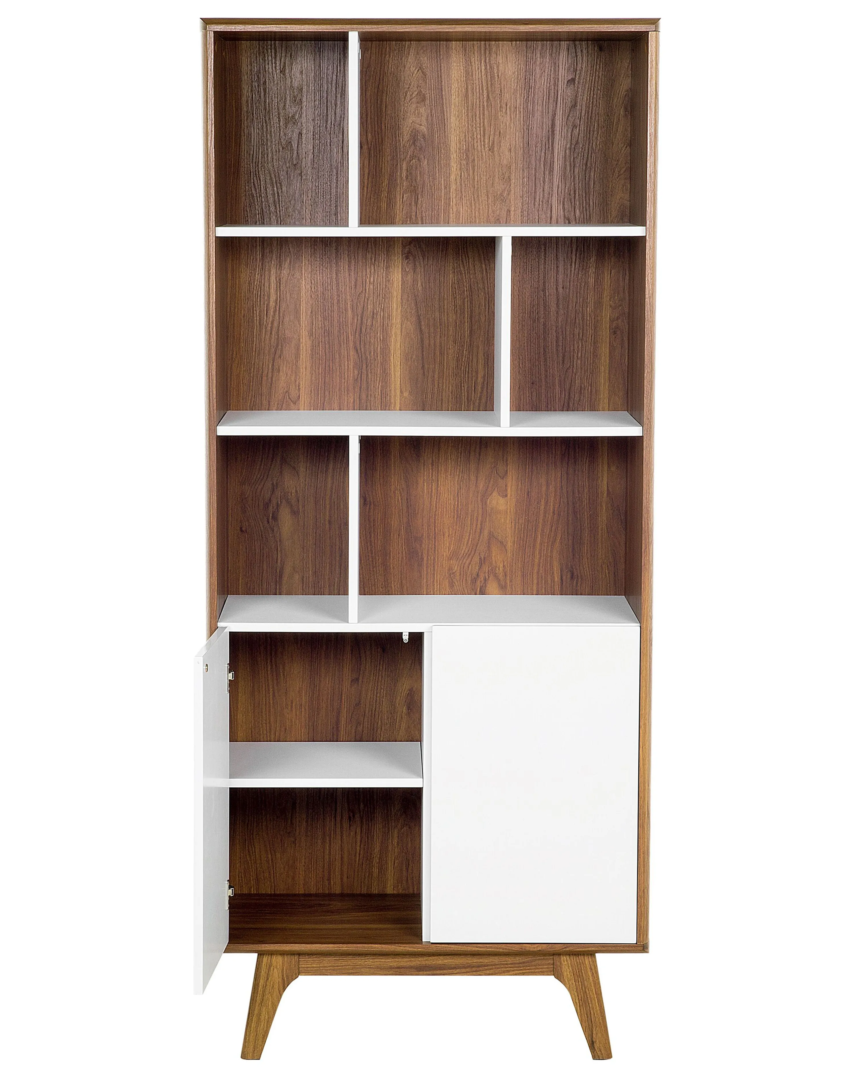 Rek COLUMBUS 182 cm Bruin/wit