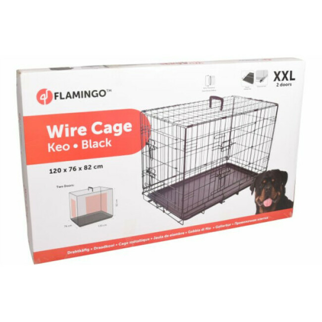 Cage pour chien Coloris Noir 2 portes