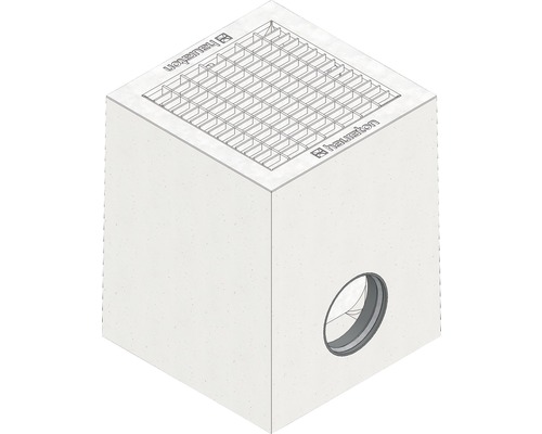 Hauraton Faserfix POINT Standaard erfafvoer van vezelversterkt beton 300 mm x 300 mm x 375 mm