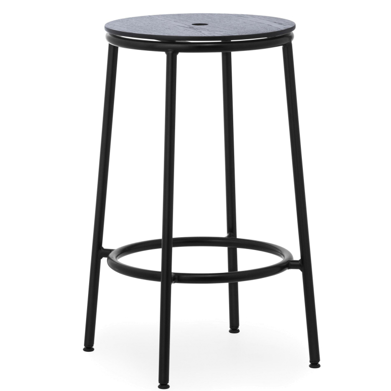 Normann Copenhagen Circa barkruk 65 zwart eiken