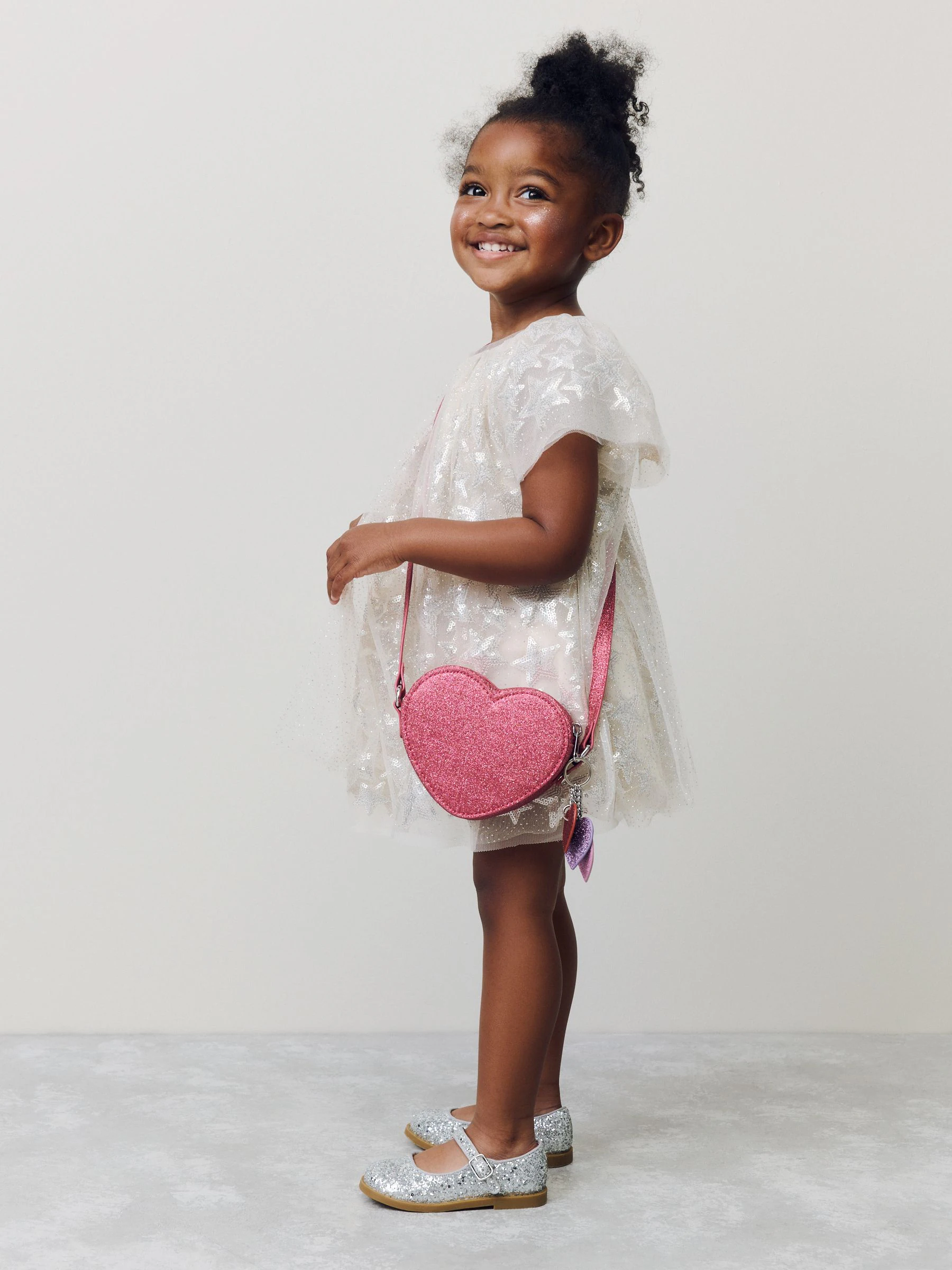 Roze met hartjesprint - Cross Body Nolvetly Heart Party Bag