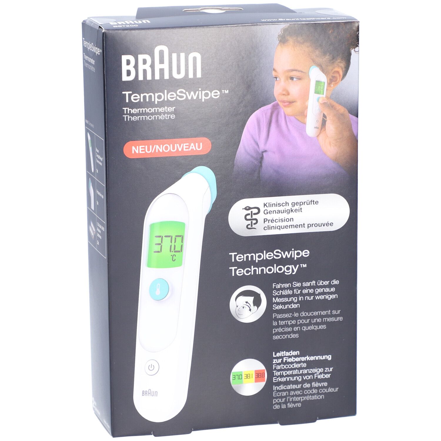 BRAUN Templeswipe Digitales Thermometer BST200
