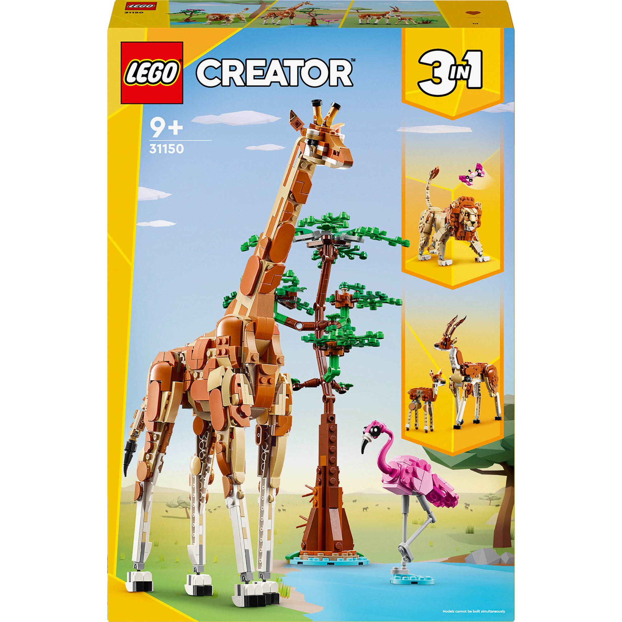 LEGO Konstruktionsspielzeug Creator 3-in-1 Tiersafari
