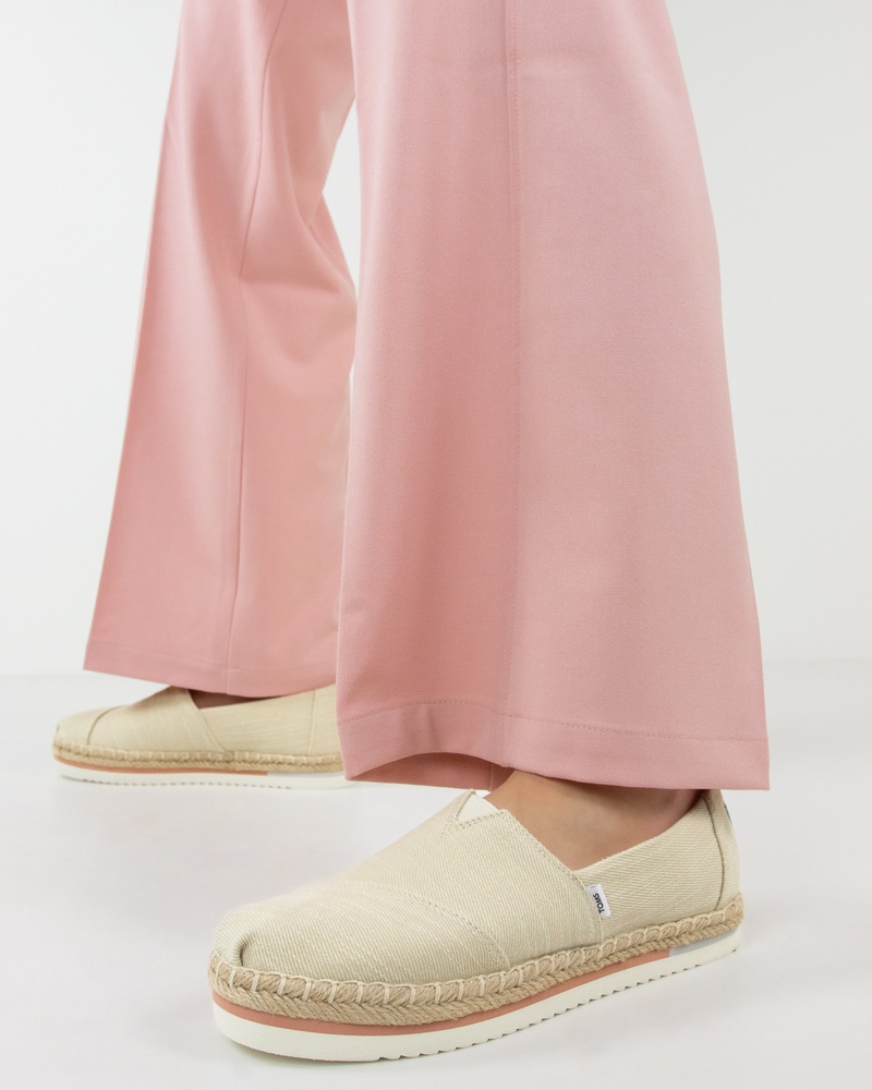 Toms Alpargate Platform Rope Espadrilles  - ecru