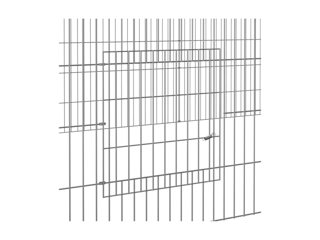 Cage à lapin 5 panneaux 541x109x54 cm Fer galvanisé