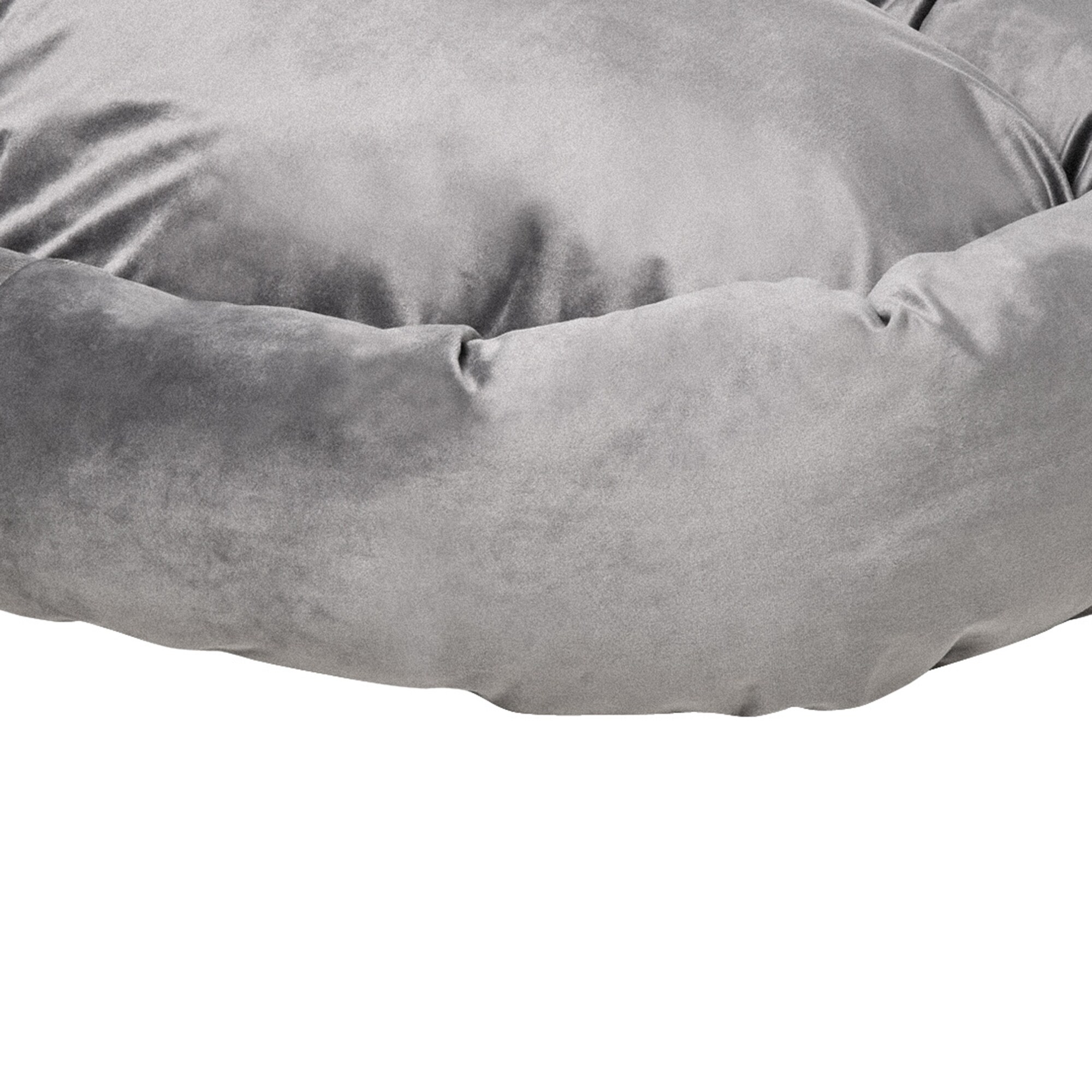 PawHut Haustierbett mit Samtoptik grau 81,5L x 58B x 18H cm