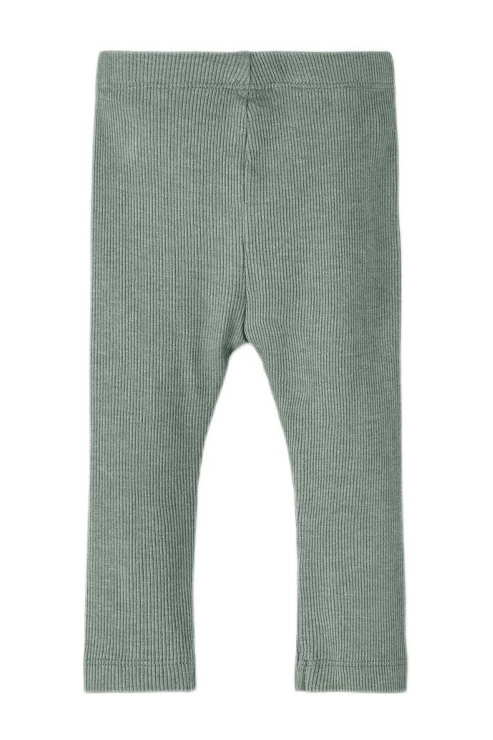 NAME IT baby skinny broek NBNKAB zachtgroen melange