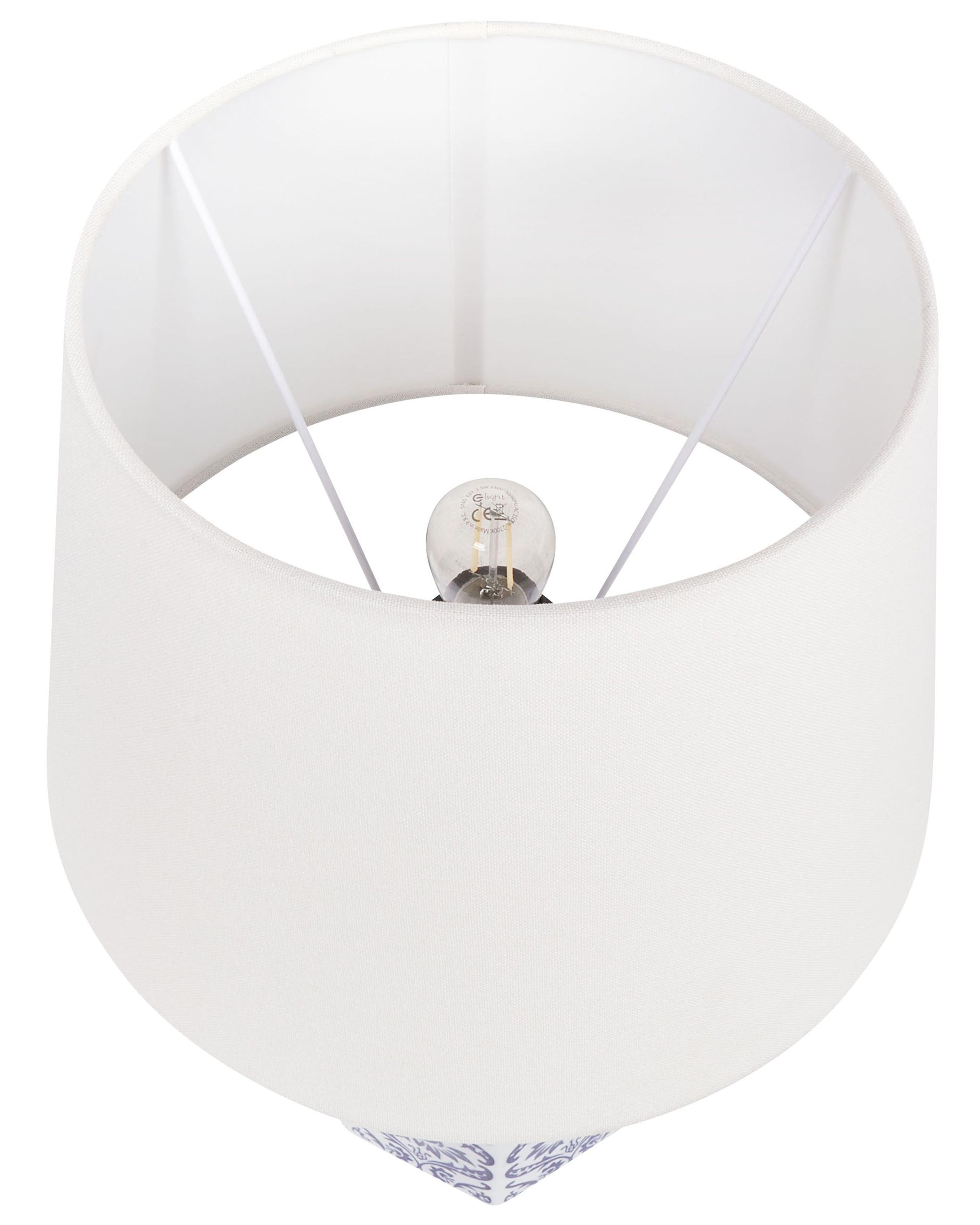 Tafellamp MARCELIN Porselein Wit/blauw