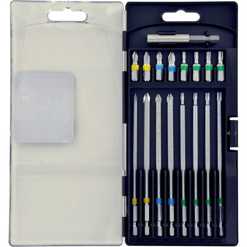 Coffret de vissage 17 pièces Tivoly Technic Embouts extra longs + porte-embout magnétique