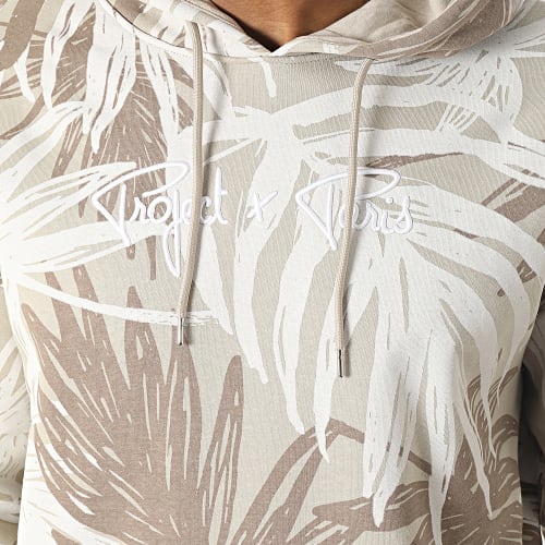 Sweat Capuche 2322040 Beige Marron Floral