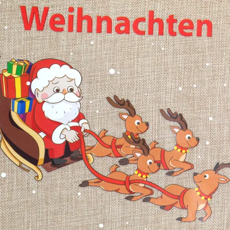 Idena Jutesack maxi 49x63cm Weihnachtsmann