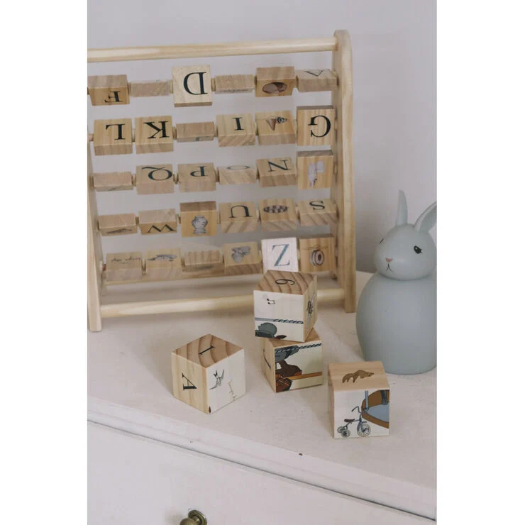 Konges Sløjd ABC WOODEN BLOCK FRAME Multi