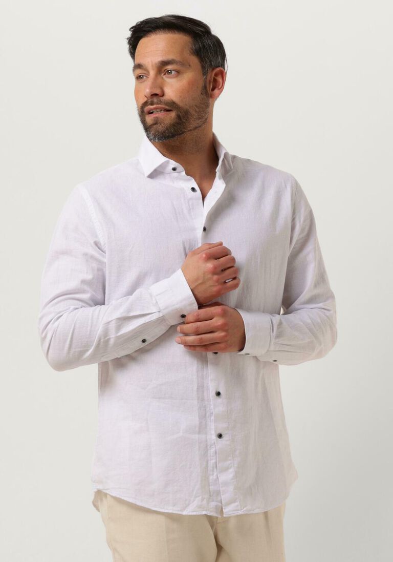 PROFUOMO witte profuomo klassiek overhemd shirt cutaway sc cotton linnen