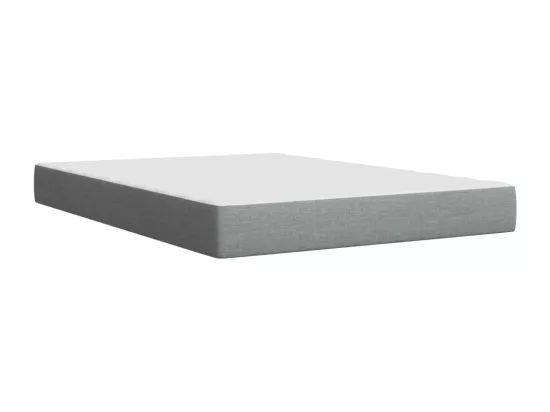 Sommier à lattes de lit avec matelas Gris clair 160x200cm Tissu