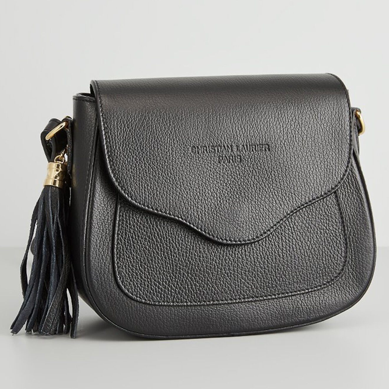 Christian Laurier Sac bandoulière en Cuir Ina noir - 24x18x11 cm