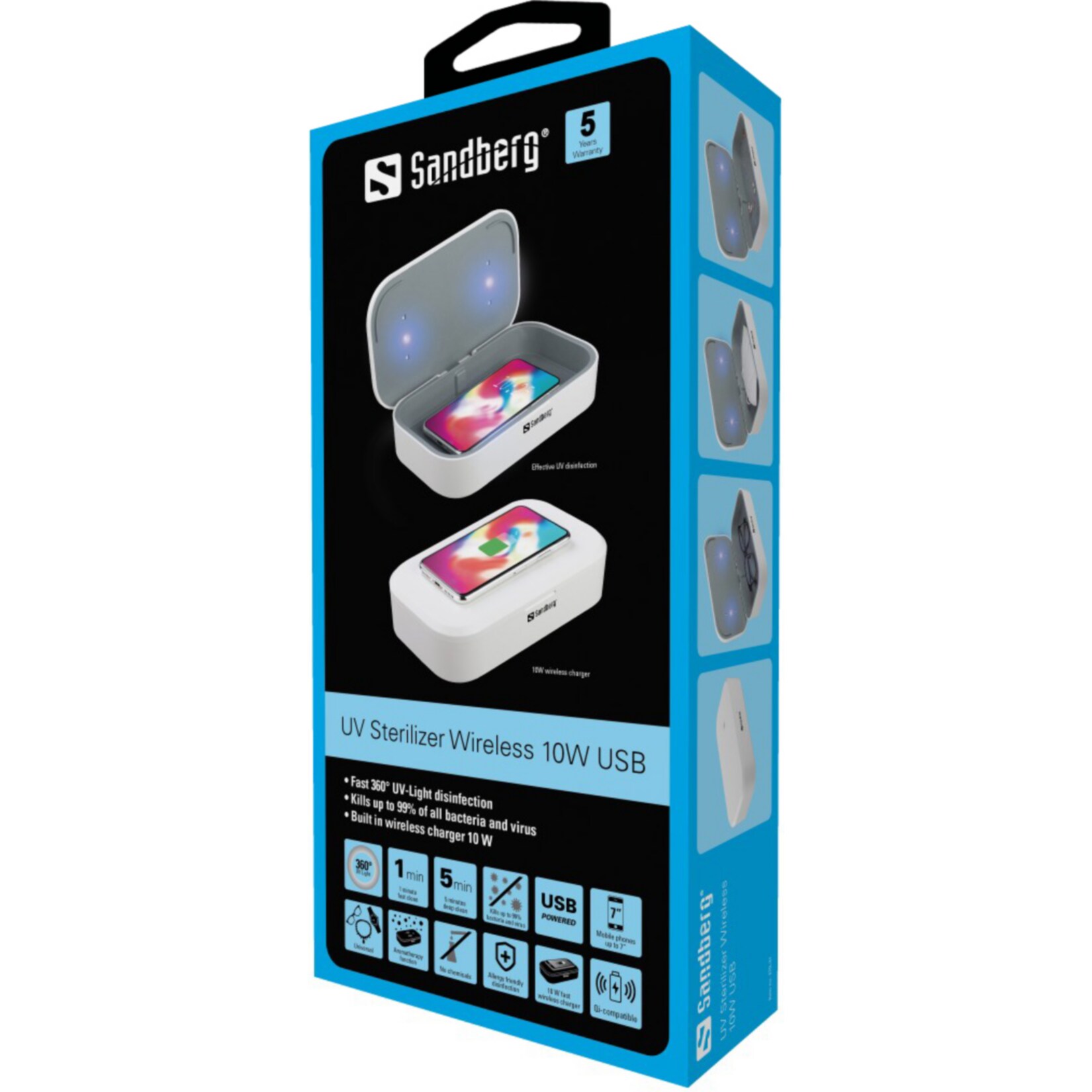 SANDBERG UV-Sterilisator Drahtlos 10W USB