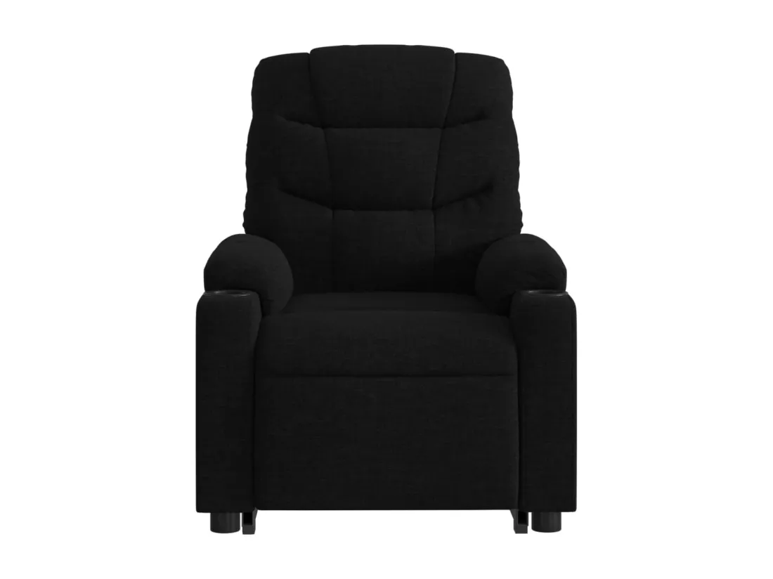 Fauteuil inclinable massant électrique Noir Tissu