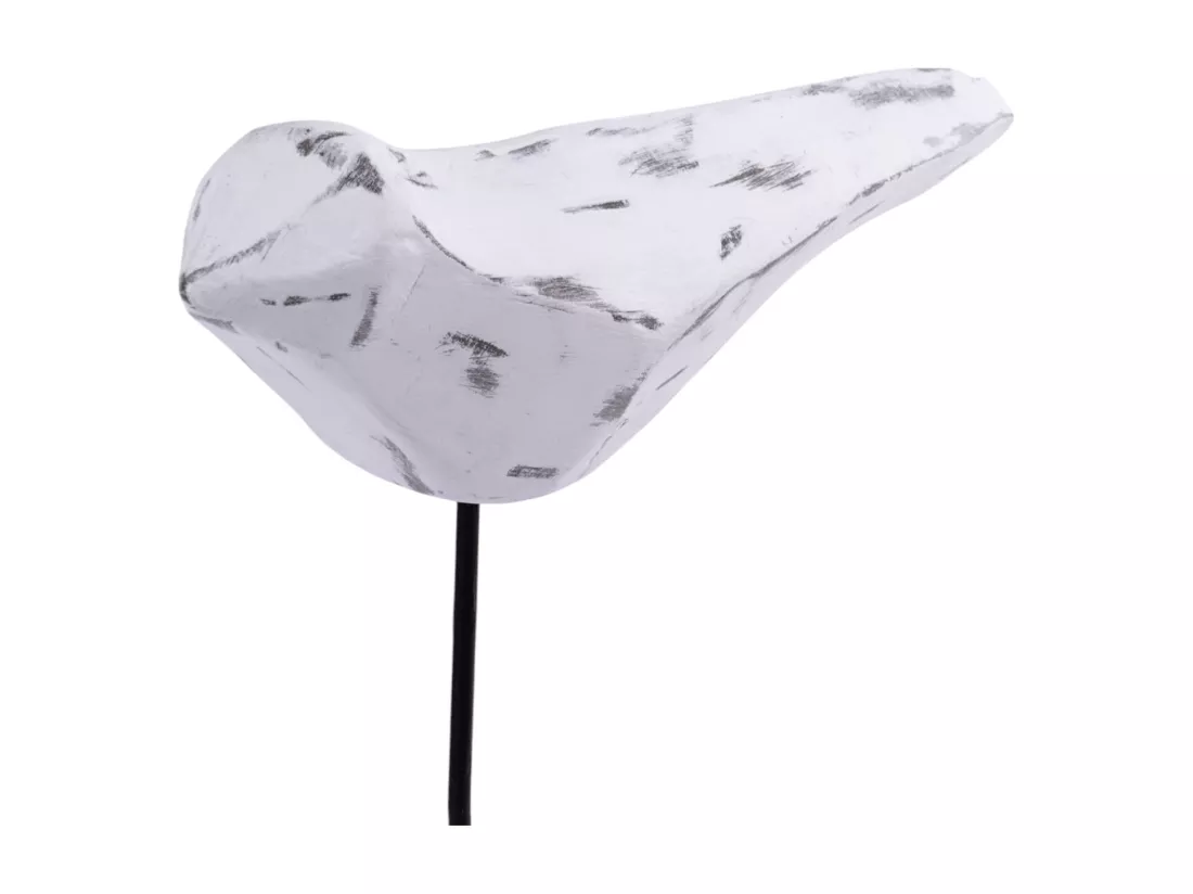 SCULPTURE VOGEL Kikki 42 Socle en bois de mangue blanc-nature