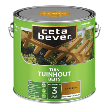 CetaBever Tuinhoutbeits zijdeglans transparant licht eiken 2,5 liter