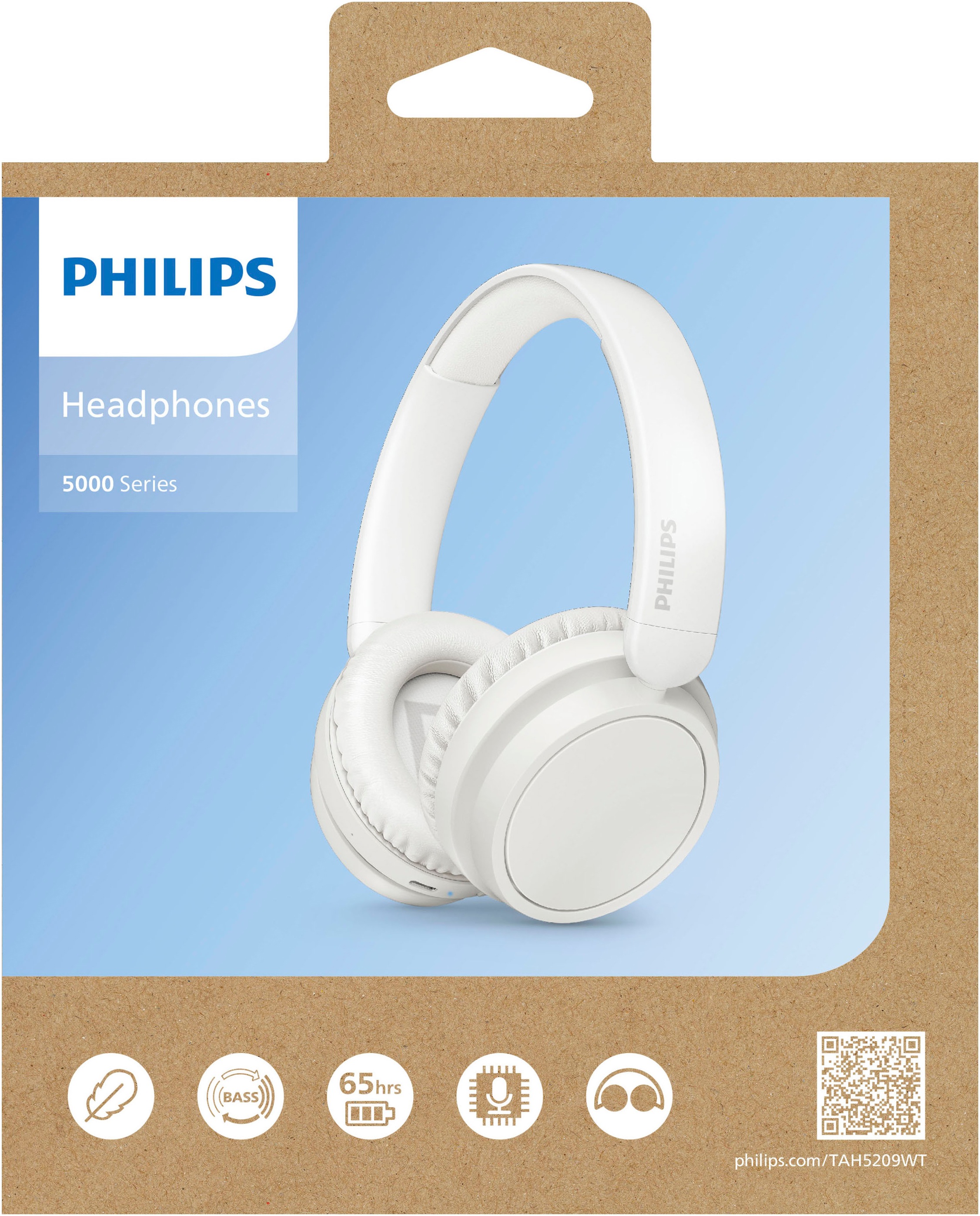 Philips Over-Ear-Kopfhörer »TAH5209« A2DP Bluetooth | AVRCP Bluetooth | Bluetooth | HFP Geräuschisolierung | Multi-Point-Verbindung | Sprachsteuerung