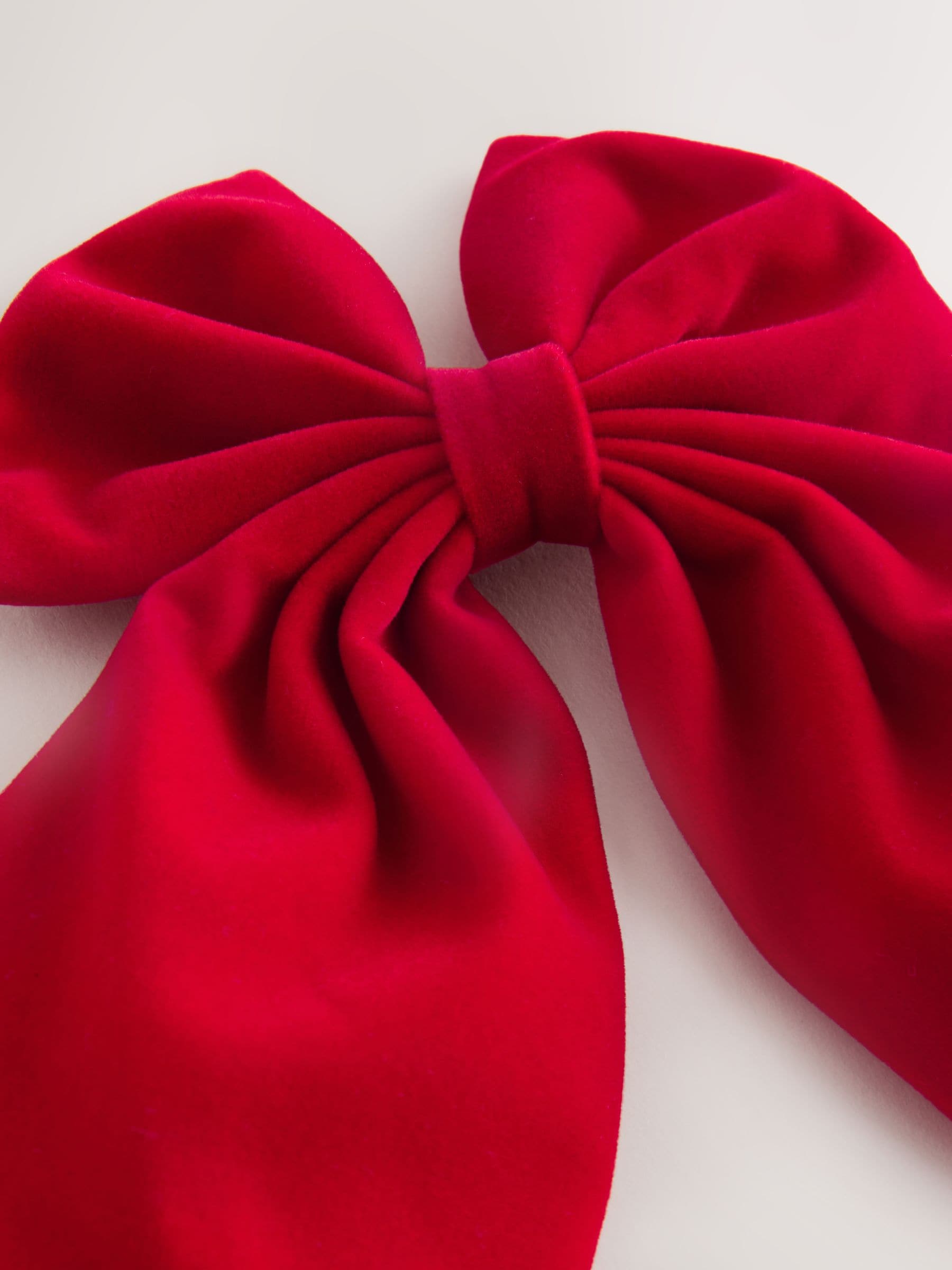 Rood fluweel - Statement Bow Hair Clip