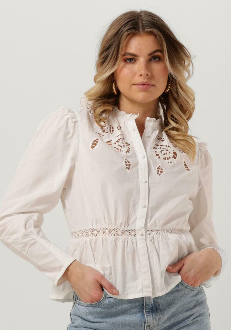 OBJECT witte object blouse objiska l/s top