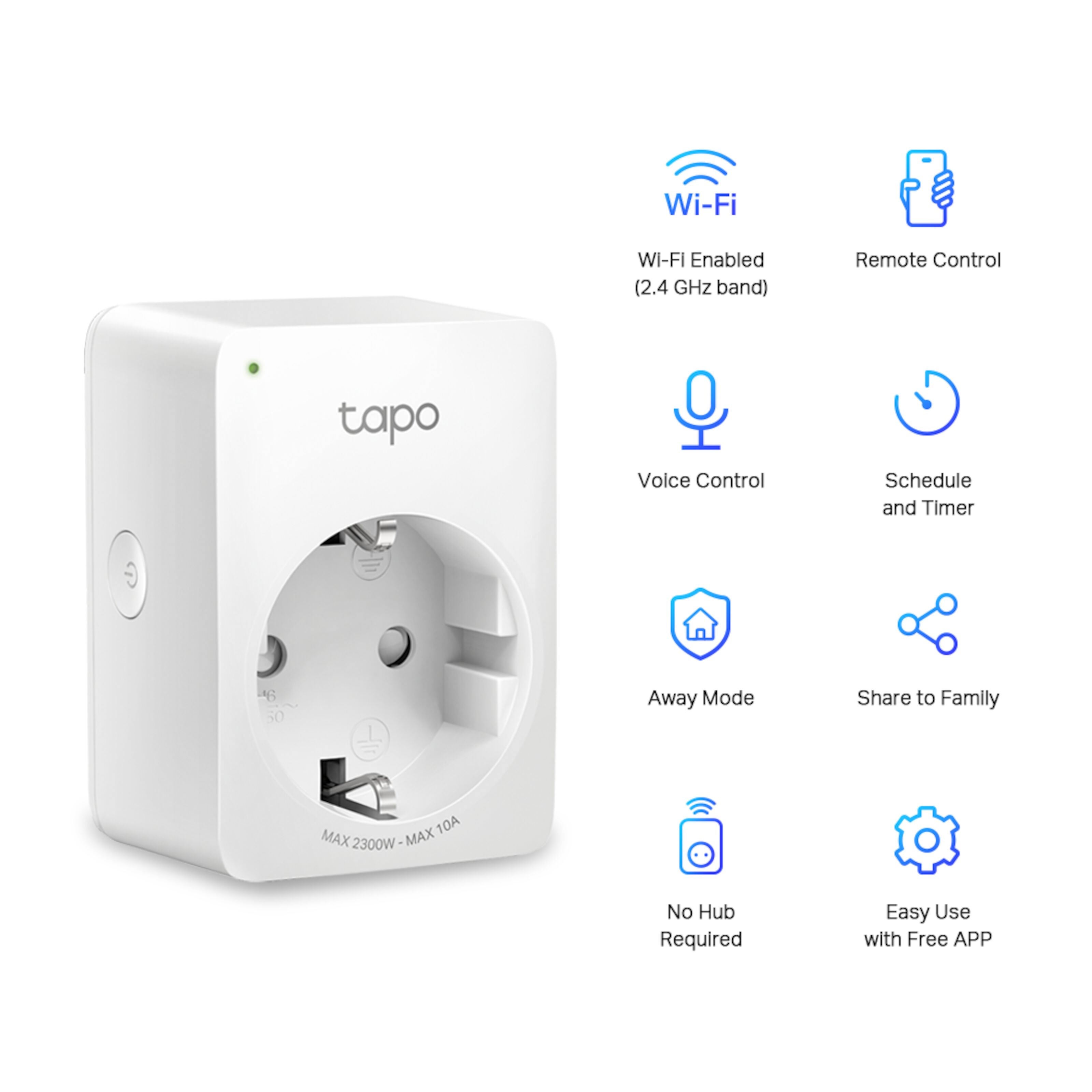 TP-link Tapo Mini Smart Wifi Fjernstrømbryter 1-pk.
