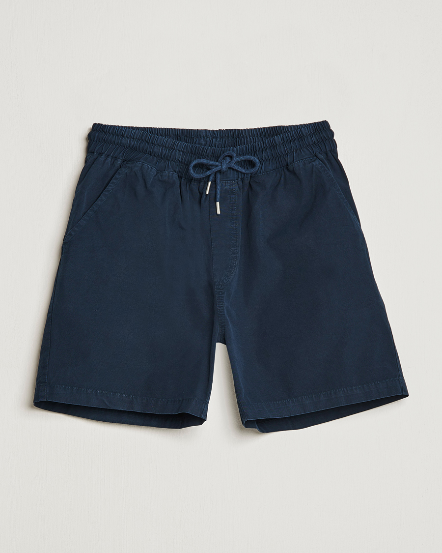 Colorful Standard Classic Organic Twill Drawstring Shorts Navy Blue