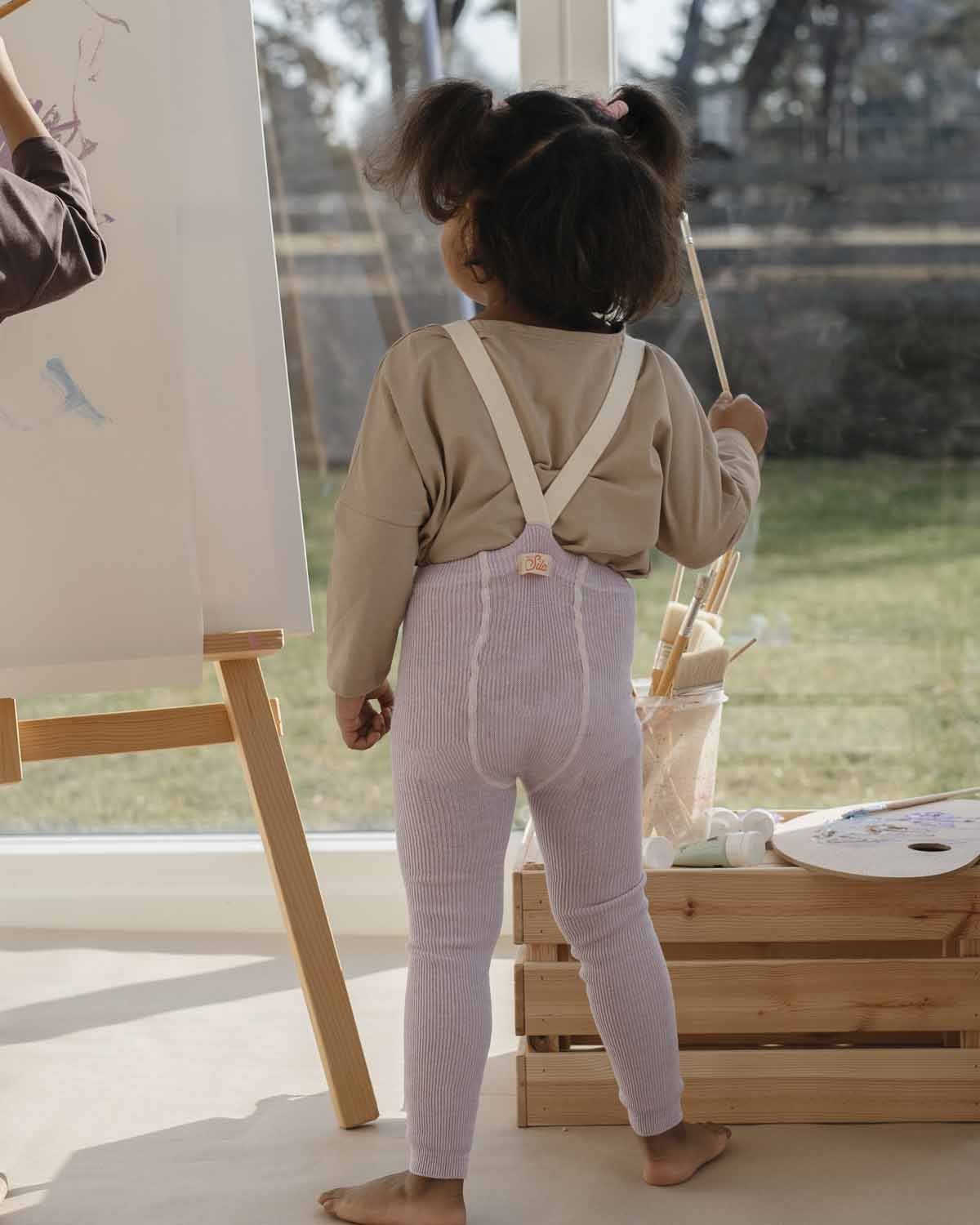 Strømpebukse Rib u/ føtter, m/ seler – Footless Tights
