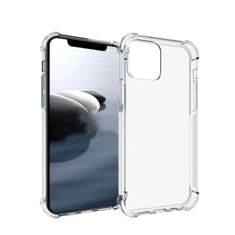 iPhone 12 / iPhone 12 Pro Gummi Hülle Case Slim Design mit Air Cushion Fallschutz - Transparent