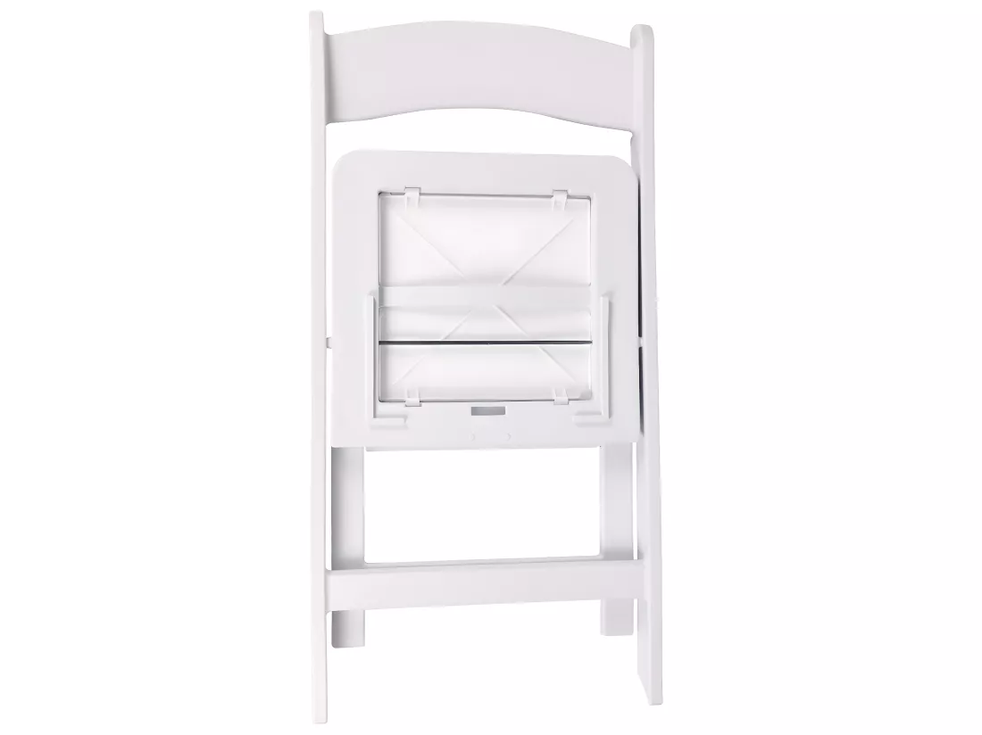 Lot de 4 chaises pliantes en Polypropylène coloris blanc - L. 44,5 x P. 43 x H. 88 cm