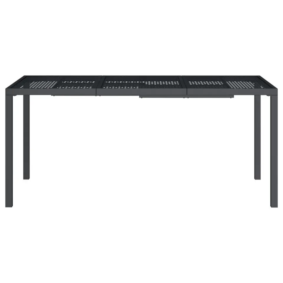 vidaXL - Tuintafel - Antraciet - Staal - 165 x 80 x 72 cm