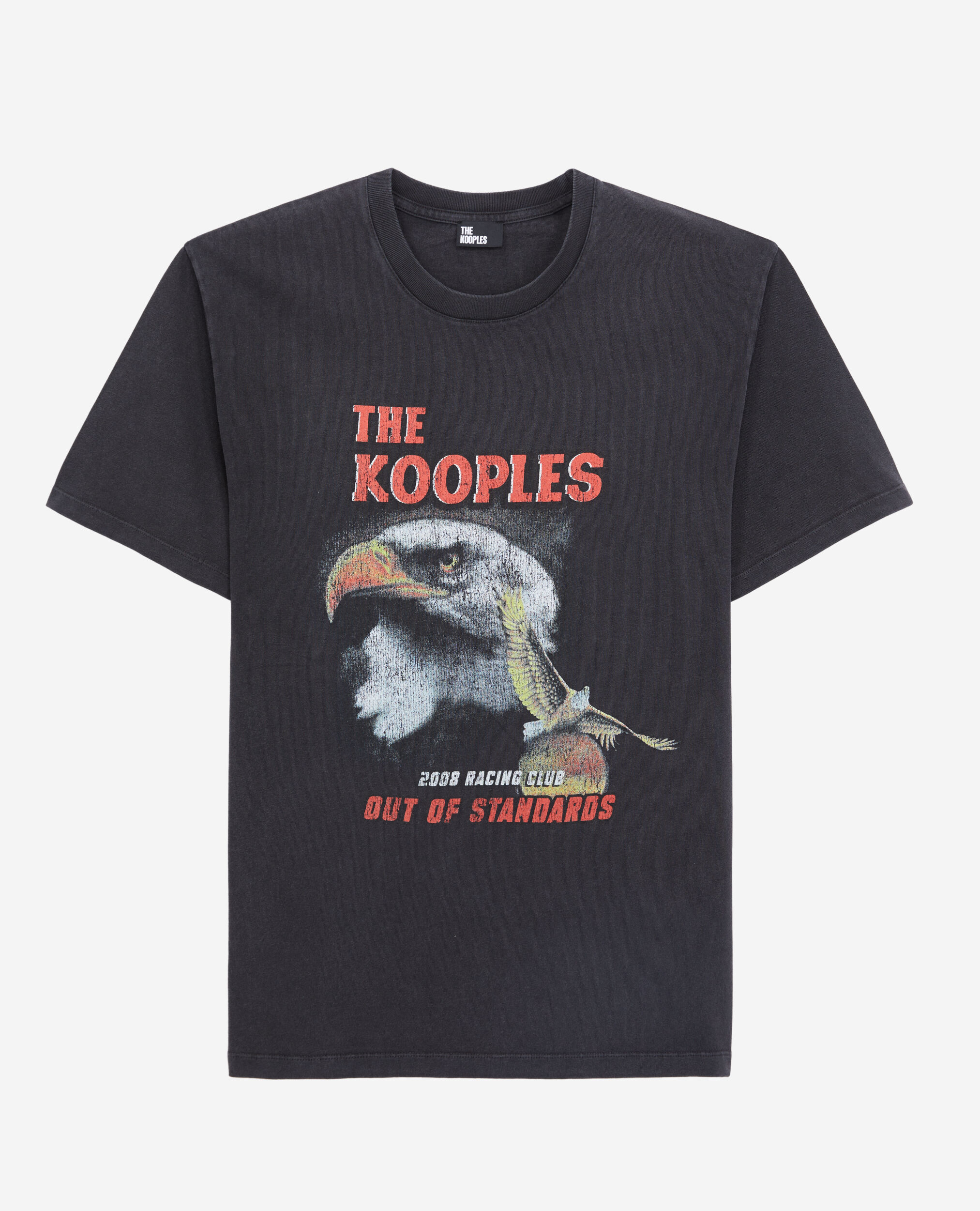 T-shirt noir avec sérigraphie Eagle
