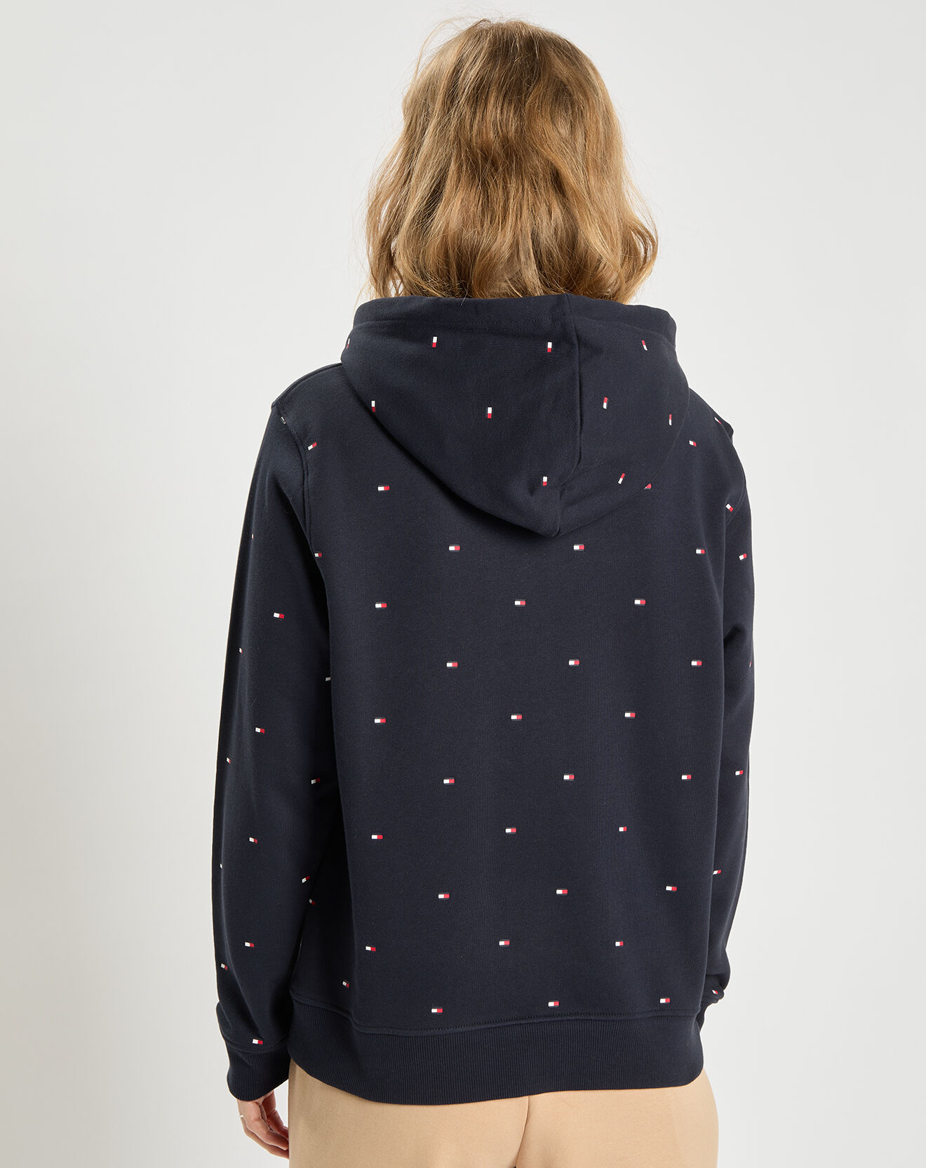 Tommy Hilfiger Sweat 100% Coton Bio Embroidery Flag bleu marine