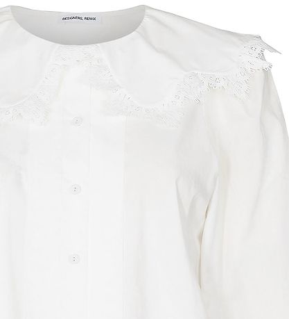 Designers Remix Bluse - Sandra Lace - Cream
