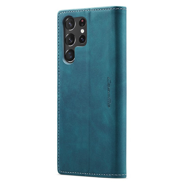 Samsung Galaxy S24 Ultra Leder Tasche Flip Wallet Etui mit Kartenfächern - Blaugrün