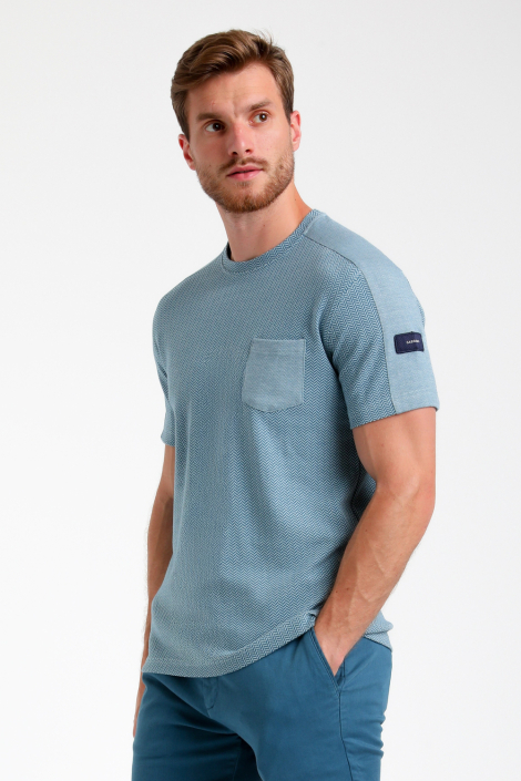 Gabbiano blauwe heren t-shirt