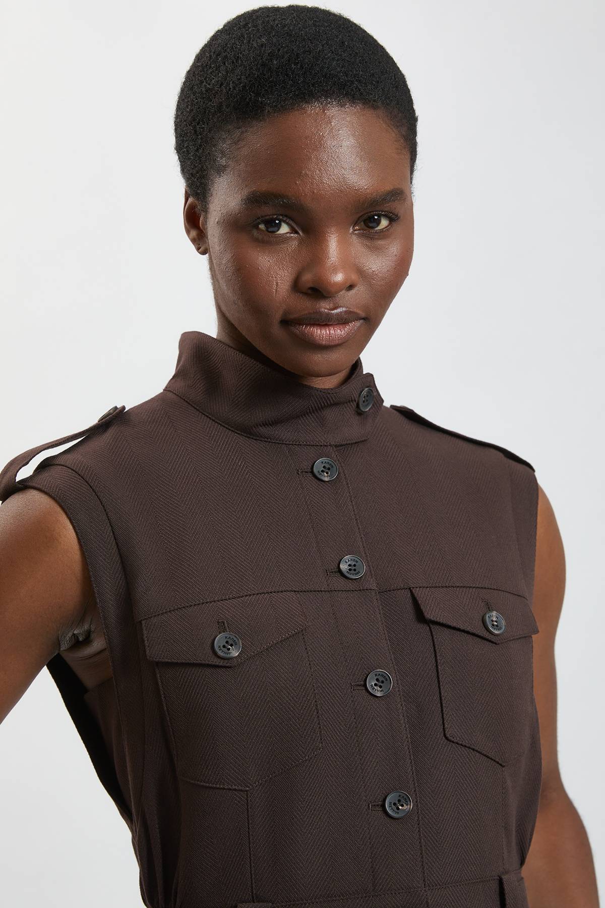 KarenMillen Robe Utilitaire À Texture Chevron