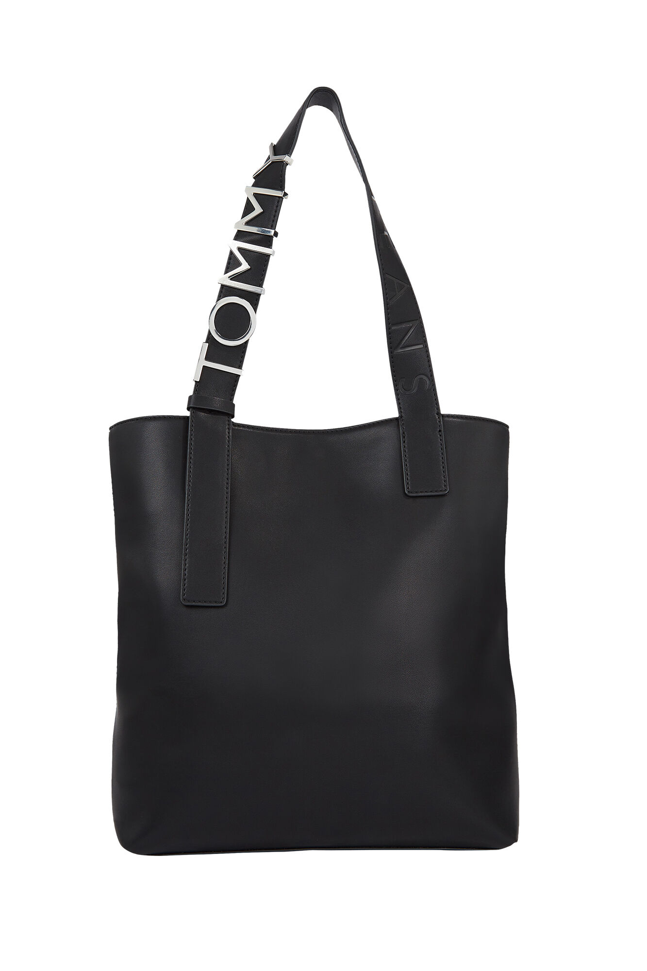 Bolsa tote feminina Tommy Jeans com letras metálicas.