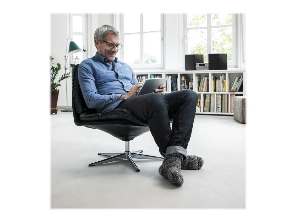 Panasonic SC-PMX802 - Audiosystem - 120 Watt (Total) - sølv