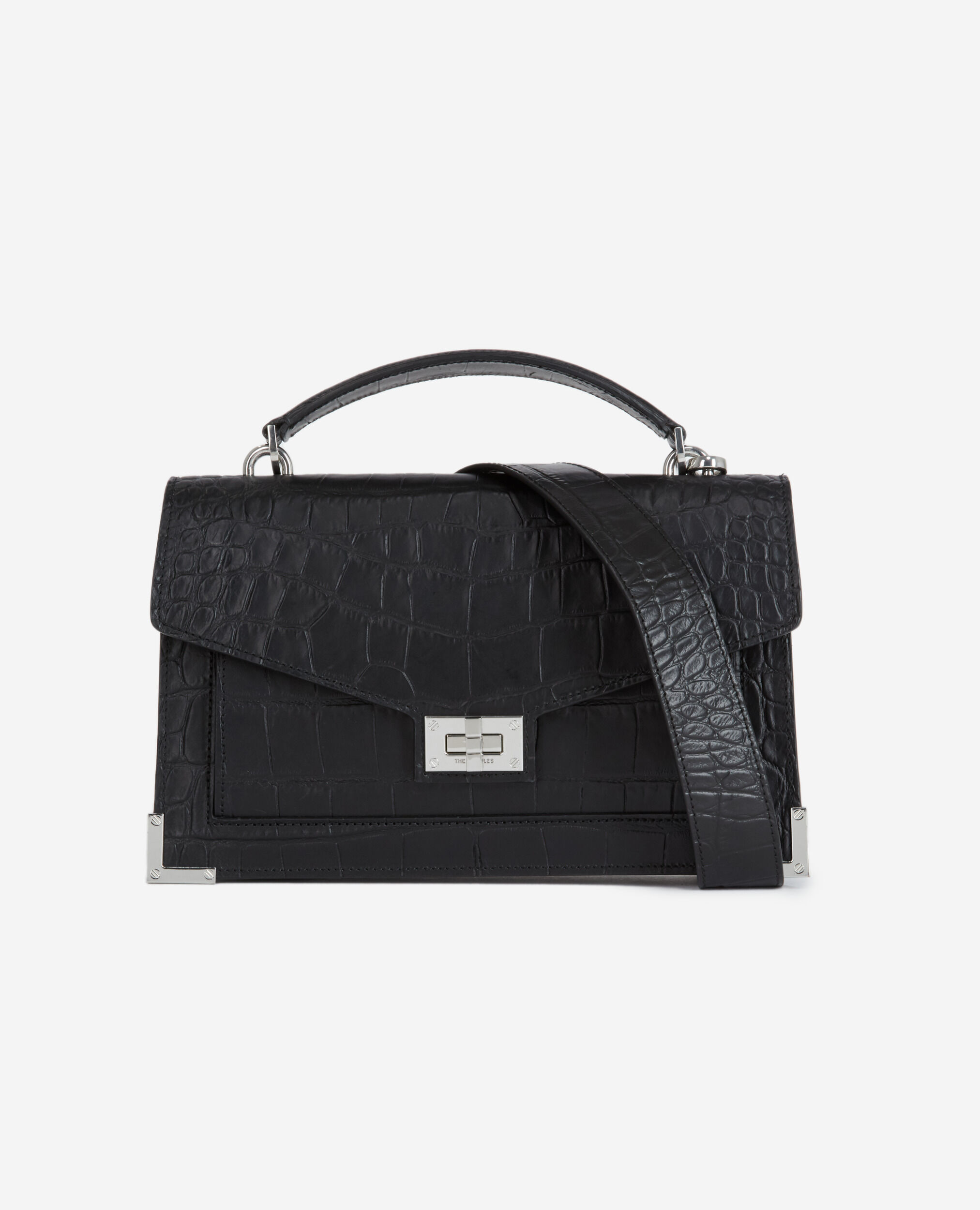 Sac Emily medium en cuir noir