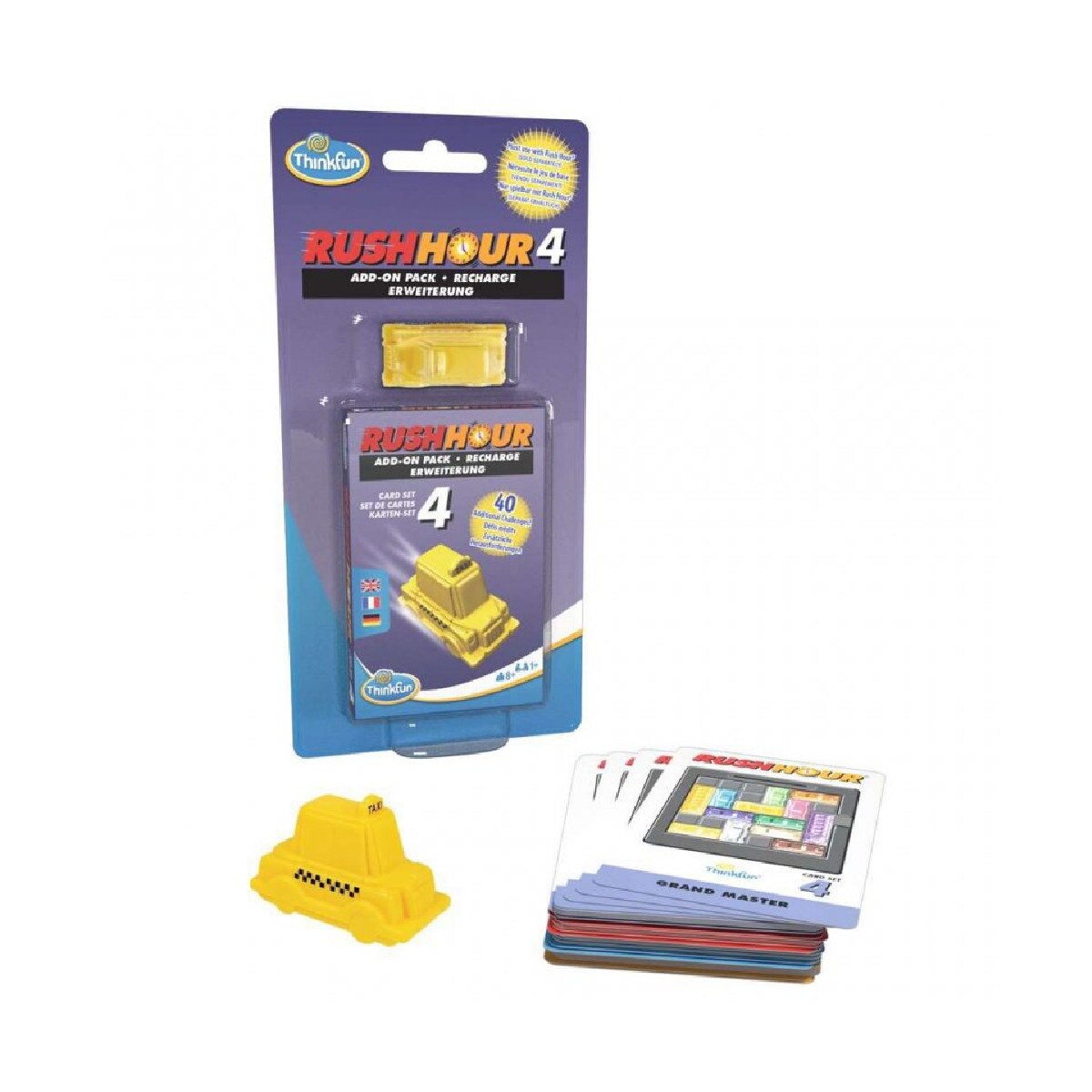 ThinkFun 76453 - Spiele-Erweiterung - Rush Hour 4 Add-on pack Erweiterung 40 neue Aufgaben
